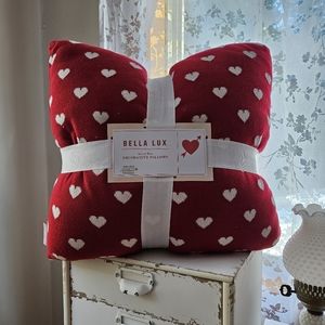 Bella Lux Homegoods TJMaxx set of two large plush Valentine's Day pillows